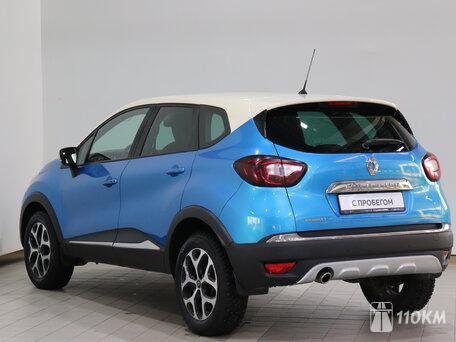 Renault, Kaptur, 1600, 114, бензин, внедорожник, вариатор, передний привод, среднее состояние, левый, голубой, 1 120 000 ₽